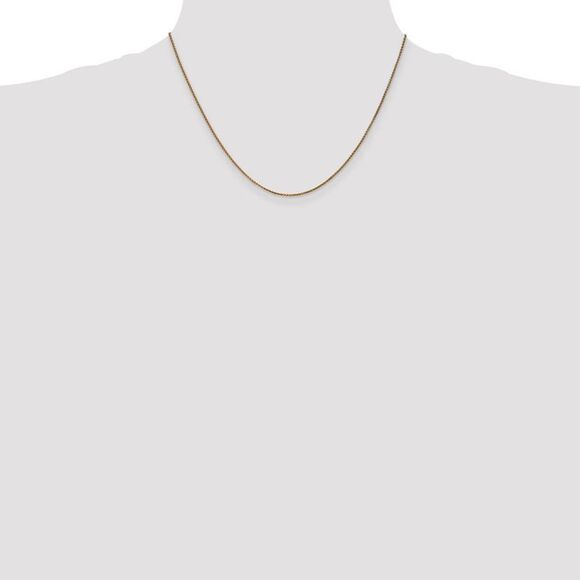 1.2mm 14k Yellow Gold, Diamond Cut Spiga Chain Necklace, 18 Inch - Picture 2 of 8